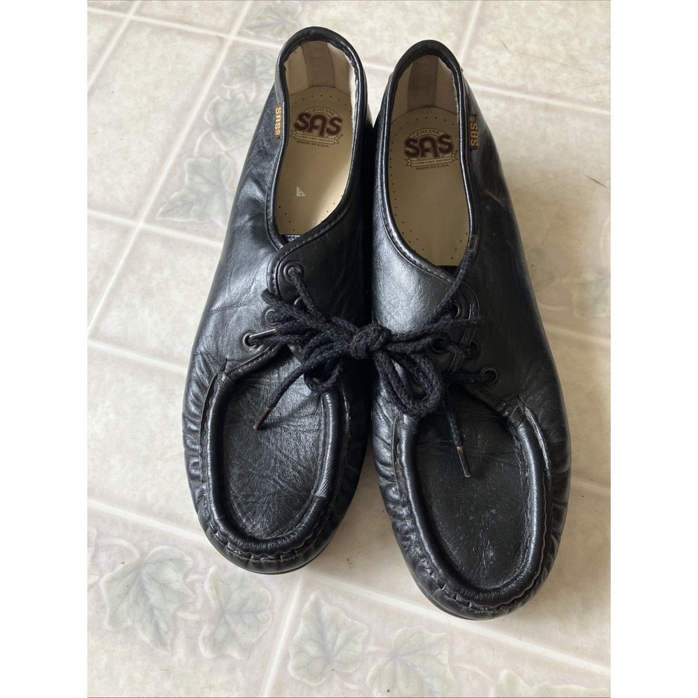 SAS Ladies‎ Shoes Siesta Comfort Black Size 8 1/2 Oxfords Lace Up